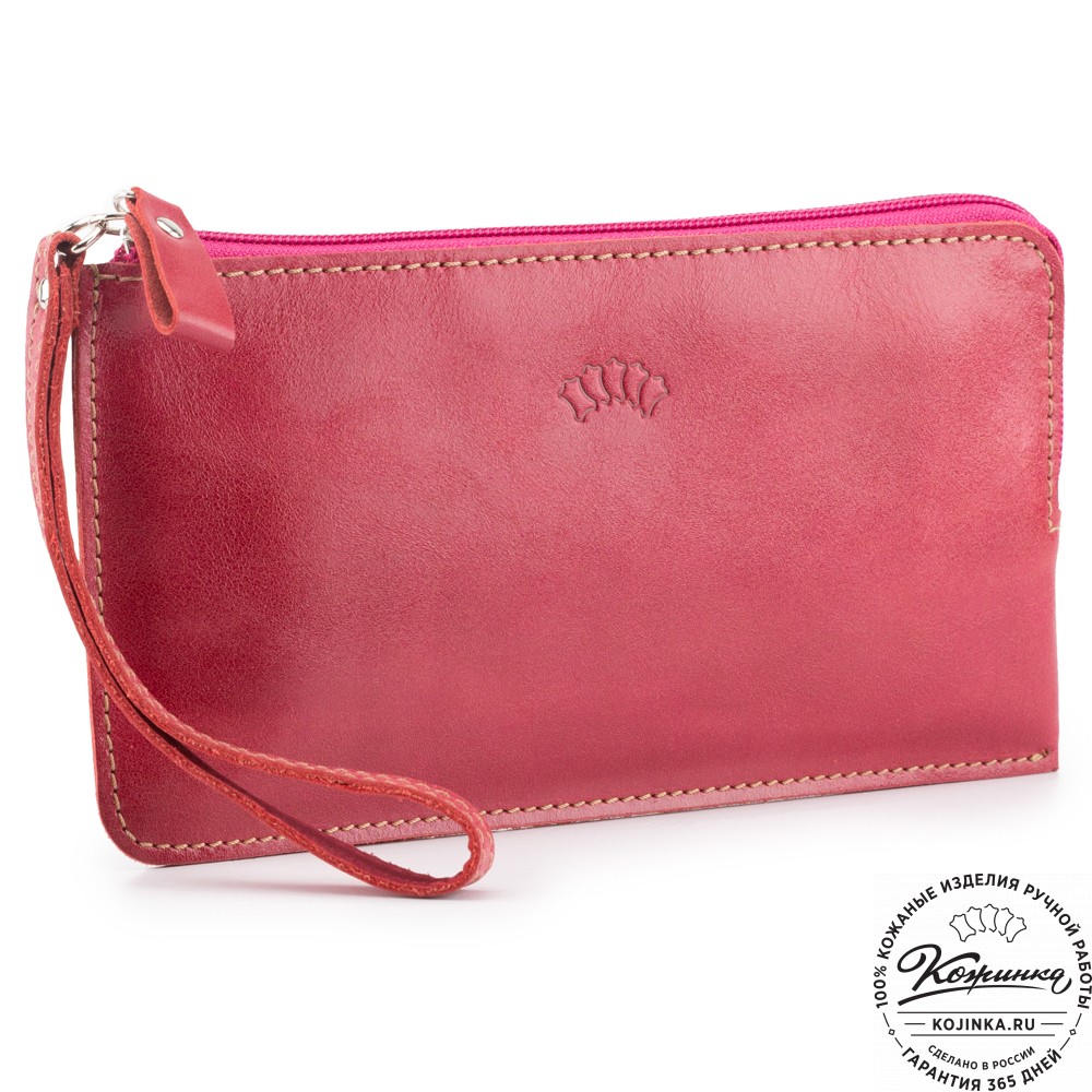 Кожаный клатч "Австрия" (красный) 