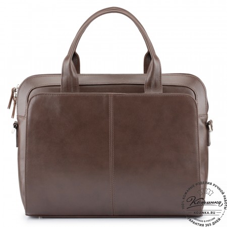 Женская кожаная сумка "Батерфляй" (коричневая гладкая кожа)