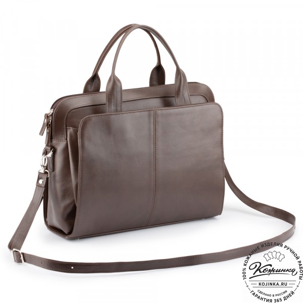 Женская кожаная сумка "Батерфляй" (коричневая гладкая кожа). фото 1