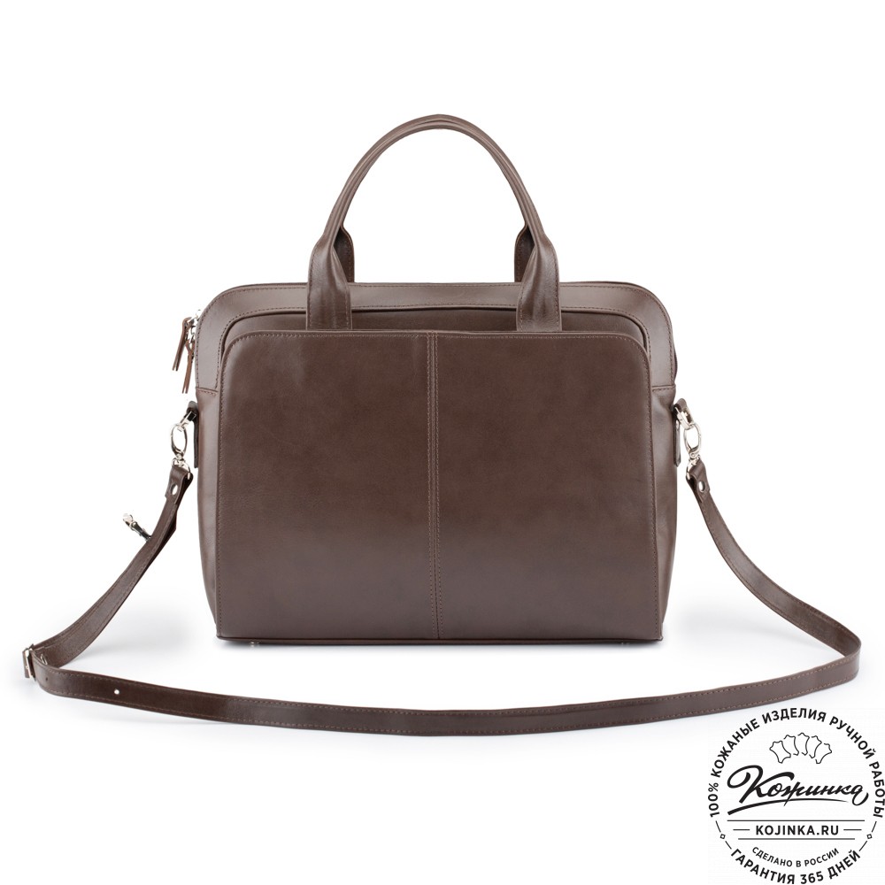 Женская кожаная сумка "Батерфляй" (коричневая гладкая кожа)