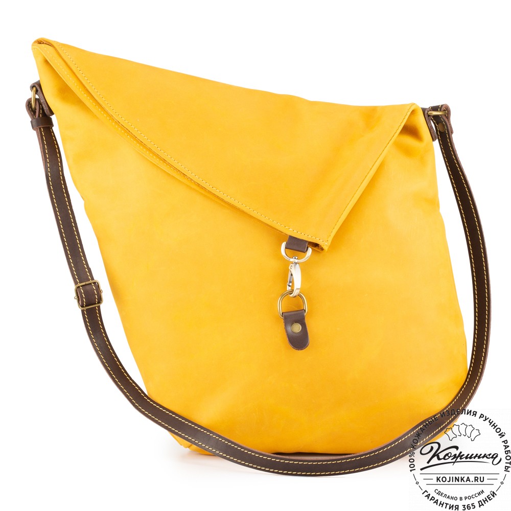 Кожаная сумка "Верона" (жёлтая)