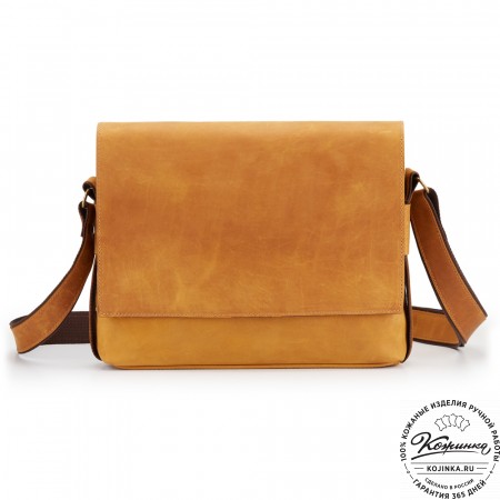 Кожаная сумка "Пабло" (рыжий крейзи)