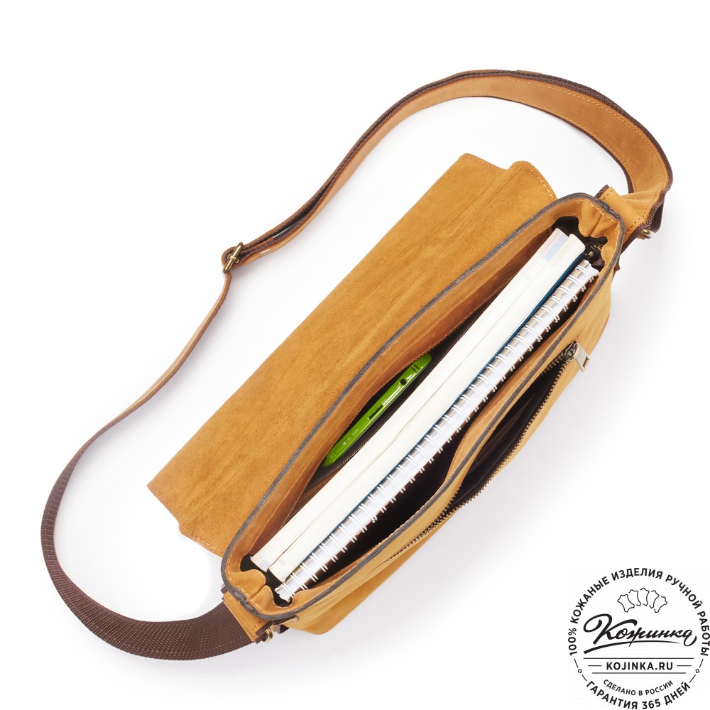 Кожаная сумка "Пабло" (рыжий крейзи)