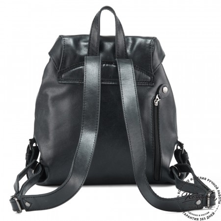 Женский кожаный рюкзак "Паулина" (чёрный)