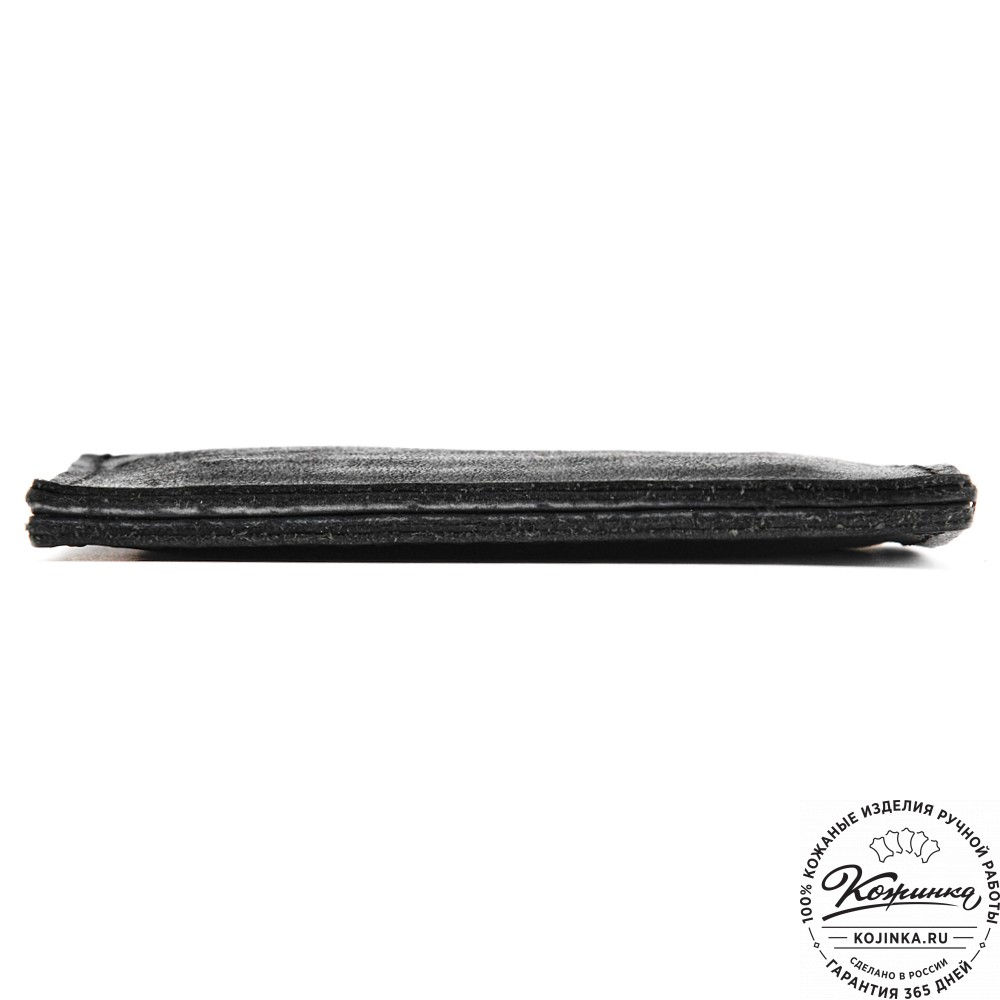 Кожаный картхолдер "Вавилон" (чёрный)