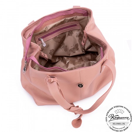 Женская кожаная сумка "Энни New" (роза) 