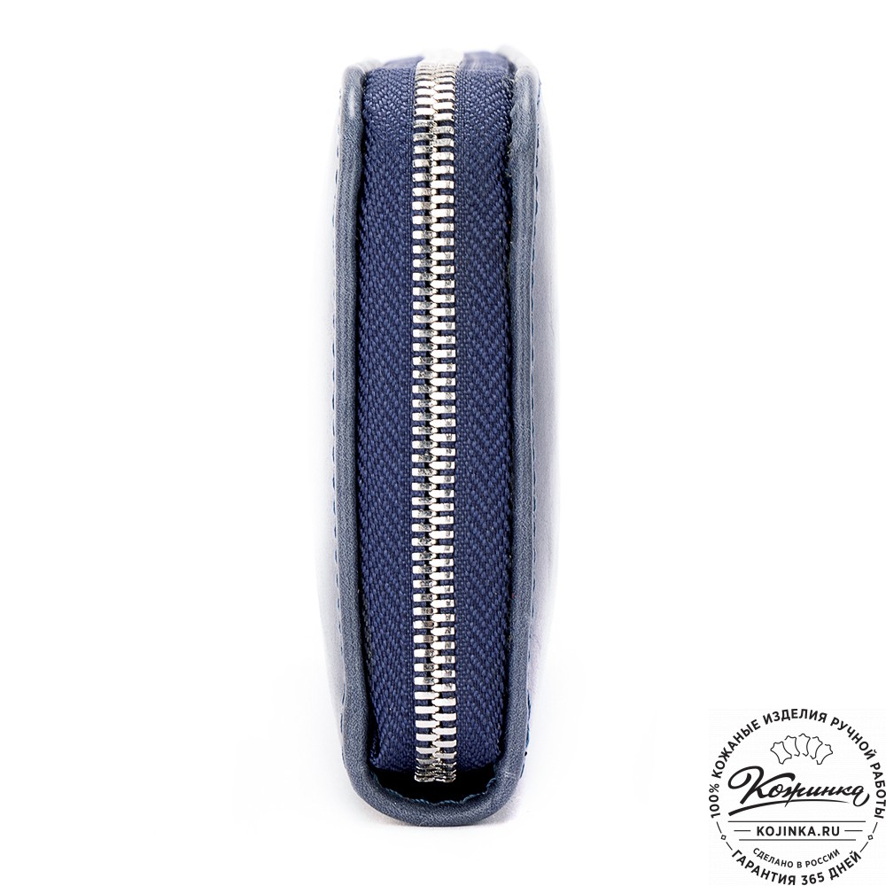Кожаный клатч "Картер" (синий антик) 