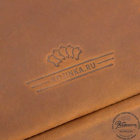 Кожаная деловая сумка "Спайк" (коричневый крейзи) 