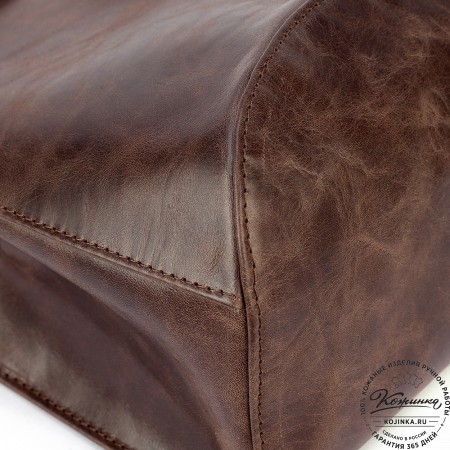 Женский кожаный рюкзак "Ассоль" (тёмно-коричневый антик)