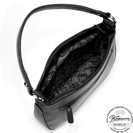 Женская кожаная сумка "Каролина" (чёрная)