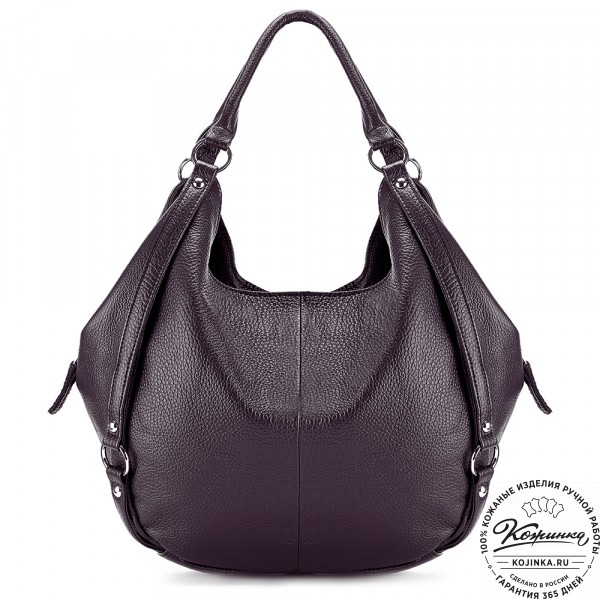 Женская кожаная сумка "Миллениум" (баклажан). фото 1