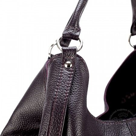 Женская кожаная сумка "Миллениум" (баклажан)