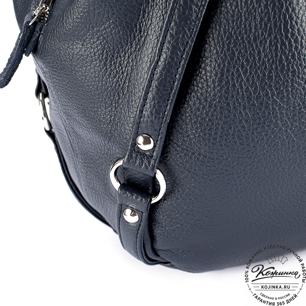 Женская кожаная сумка "Миллениум" (синяя)