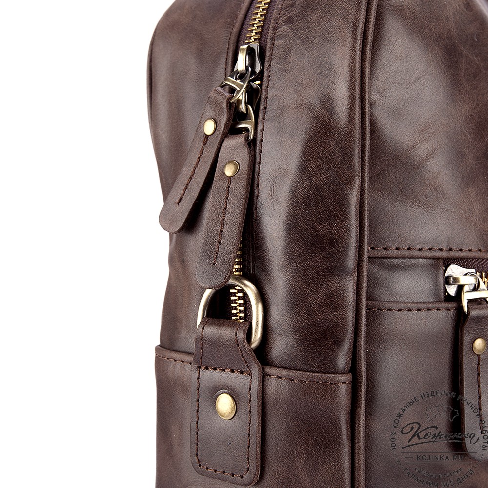 Кожаная деловая сумка "Окленд нью" (тёмно-коричневый антик)