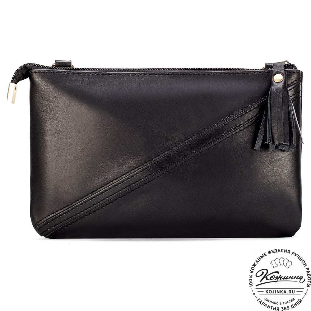 Женская кожаная сумка "Шарлота" (чёрная)