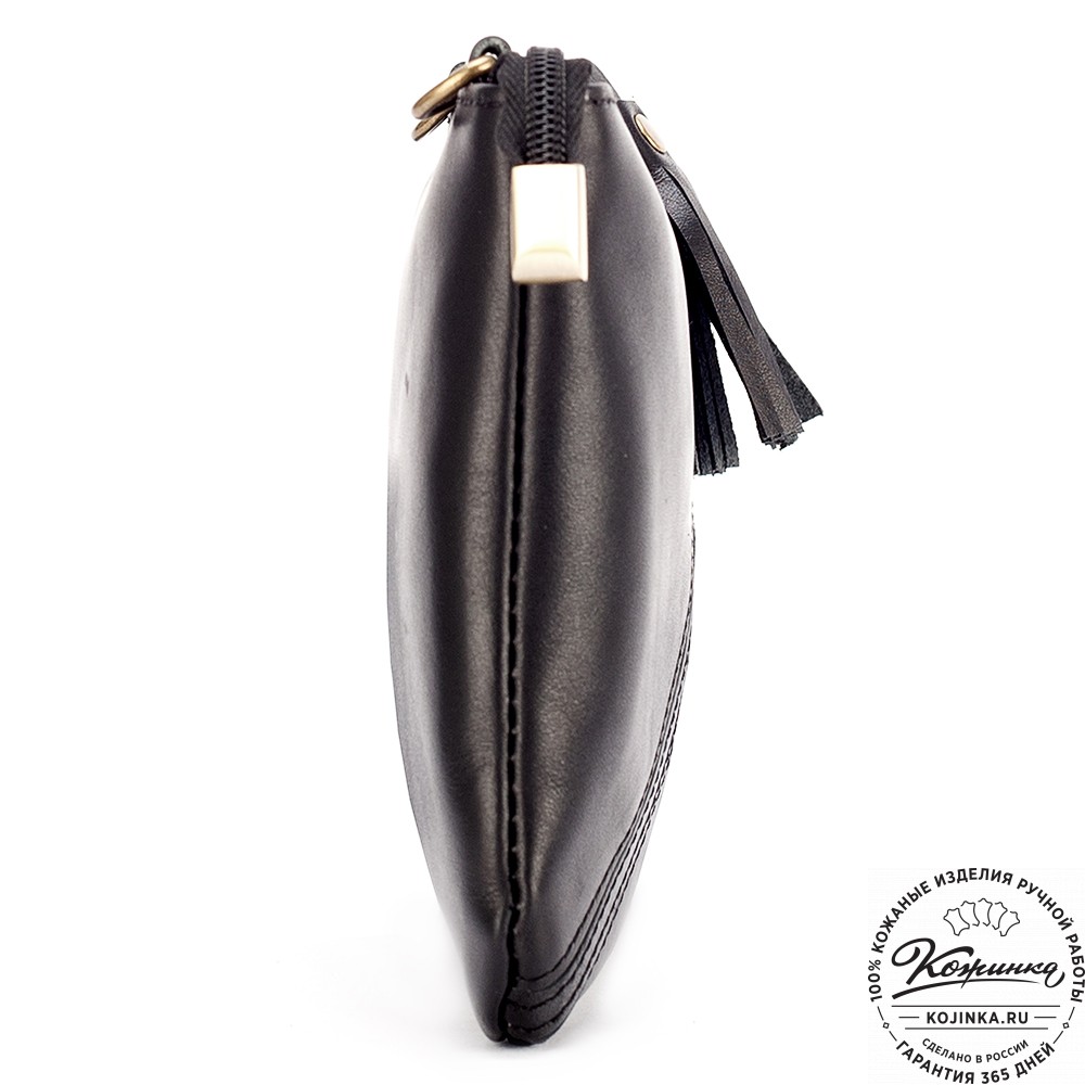 Женская кожаная сумка "Шарлота" (чёрная)