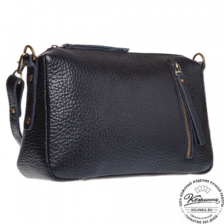 Женская кожаная сумка "Агата" (чёрная)
