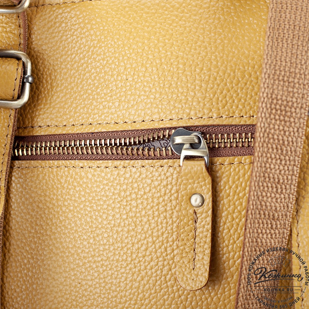Женский кожаный рюкзак "Ассоль" (охра)