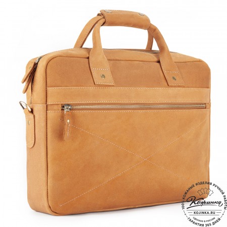 Кожаная деловая сумка "Андерсон" (коричневый крейзи)