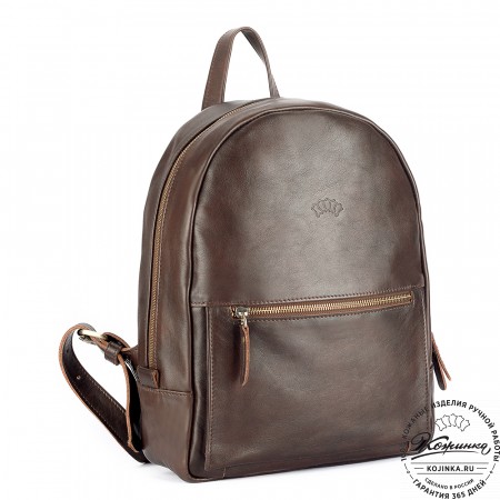 Кожаный рюкзак "Джессика" (коричневая гладкая кожа)