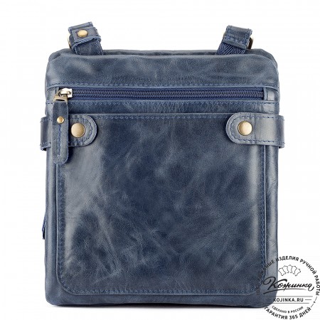 Кожаная сумка "Феликс" (синий антик) 