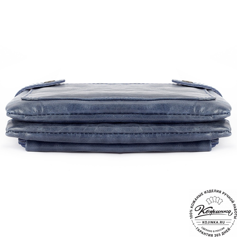 Кожаная сумка "Феликс" (синий антик) 