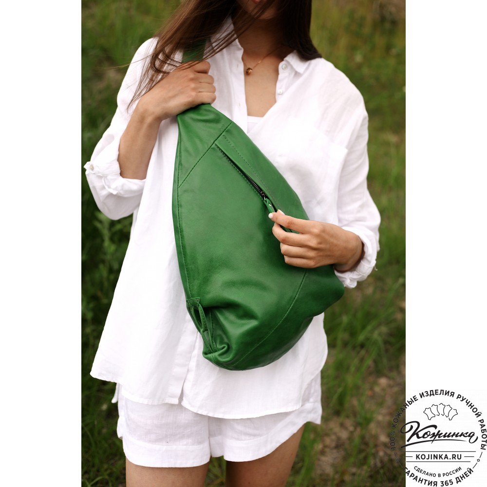 Кожаный рюкзак "Африка" (малина)