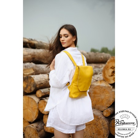 Кожаный рюкзак "Голландия NEW " (красный) 