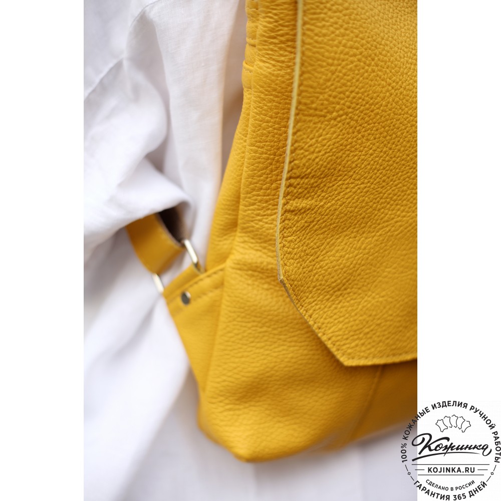 Кожаный рюкзак "Голландия NEW " (красный) 