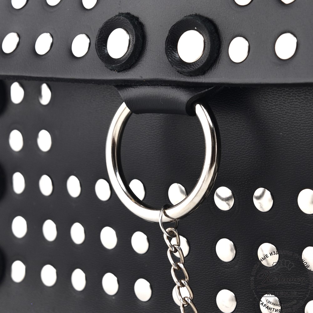 Кожаная сумка ручной работы "Мариарт" (черная)