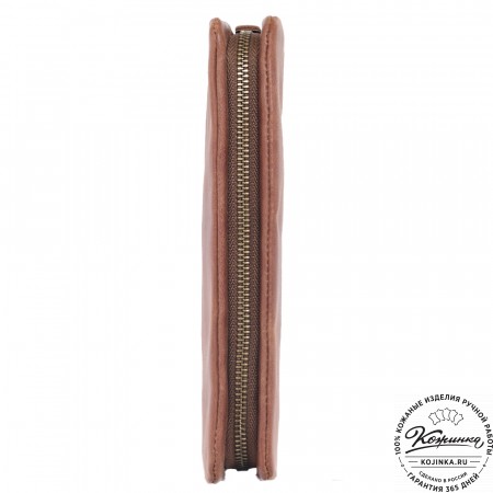  Кожаный клатч "Дарси" (рыжий антик)