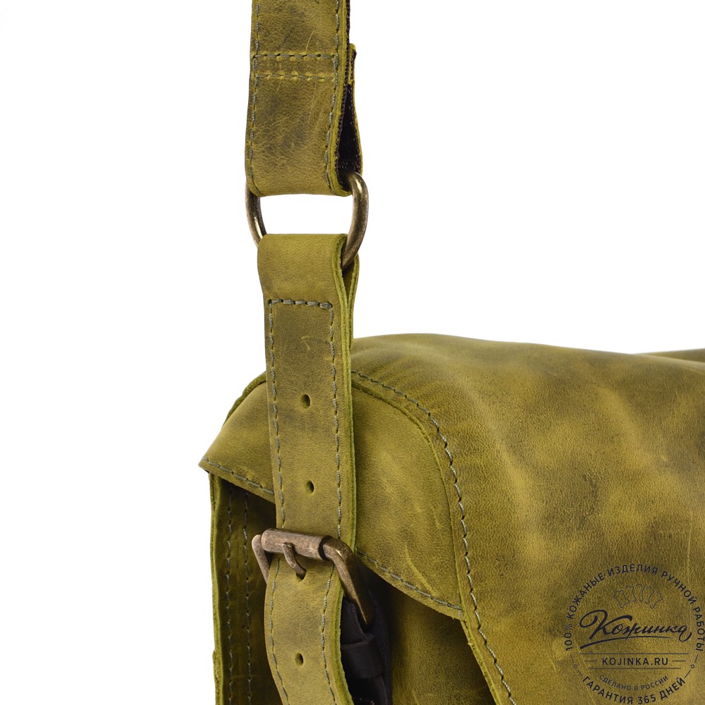 Кожаная сумка "Форман" (лимон крейзи)