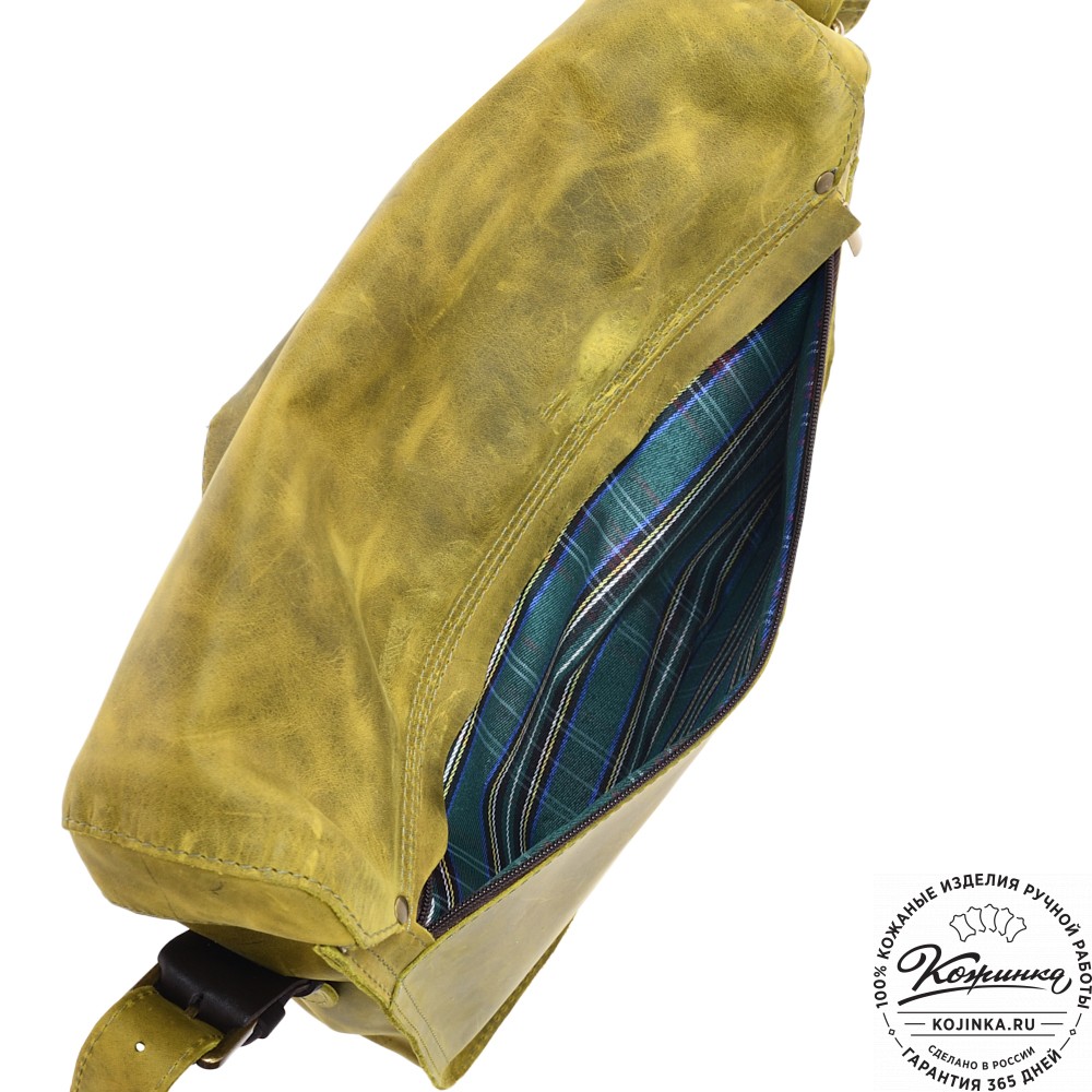 Кожаная сумка "Форман" (лимон крейзи)