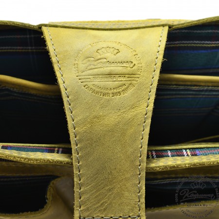 Кожаная сумка "Форман" (лимон крейзи)