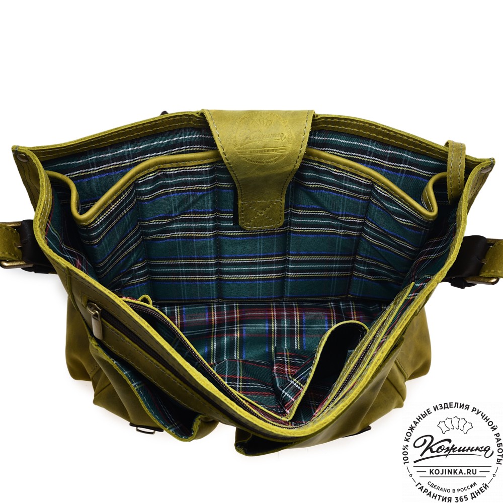 Кожаная сумка "Форман" (лимон крейзи)