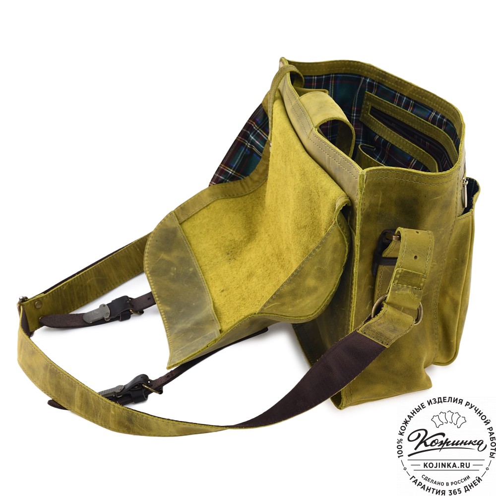 Кожаная сумка "Форман" (лимон крейзи)