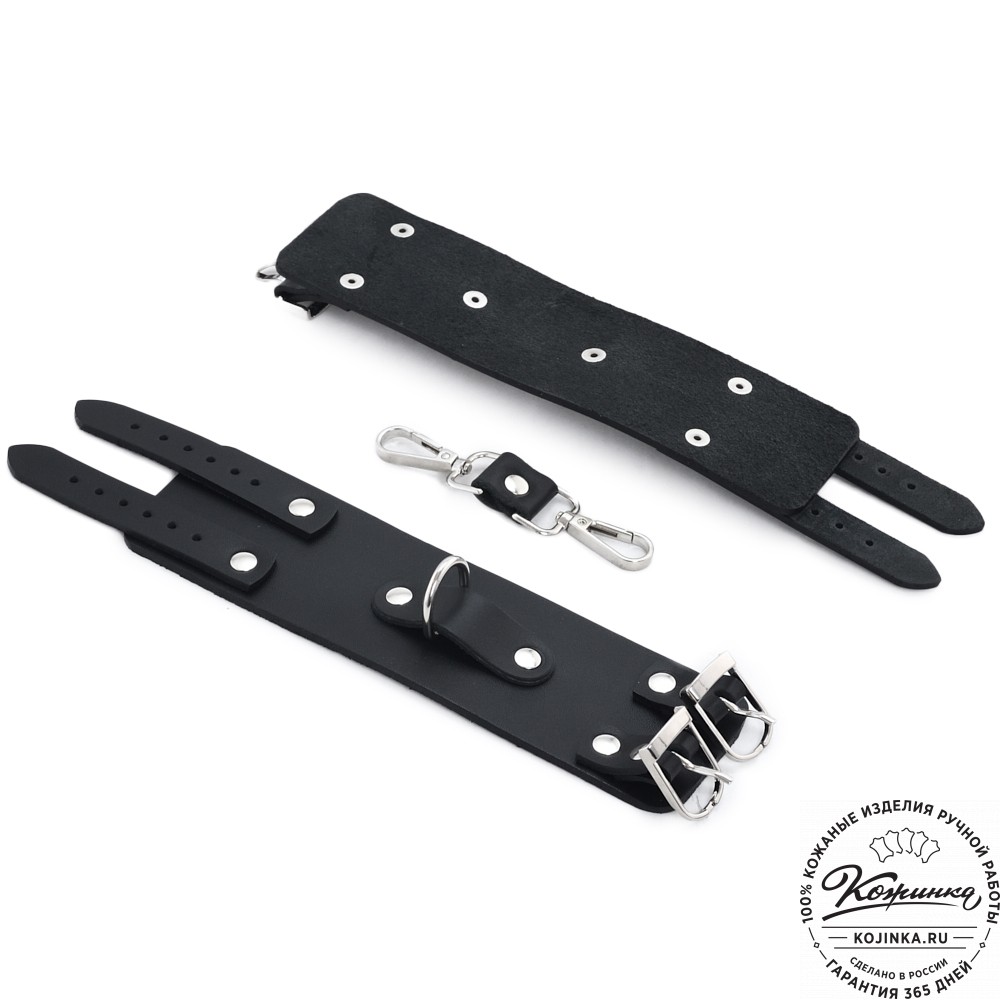 Кожаные наручники "Isold" (чёрные)