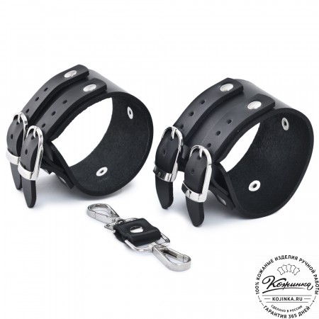 Кожаные наручники "Isold" (чёрные)