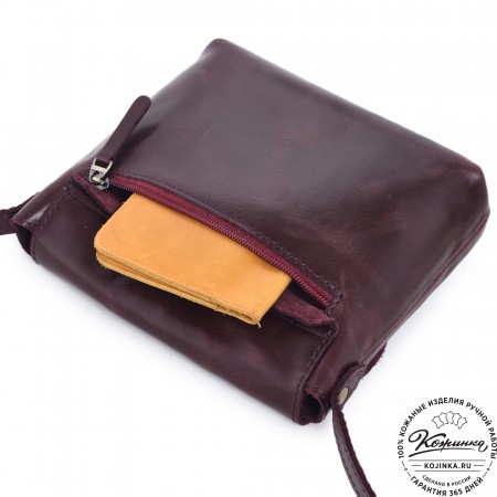  Кожаная сумка "Калифорния Нью" (бордо)