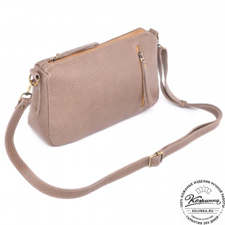 Женская кожаная сумка "Агата" (капучино)