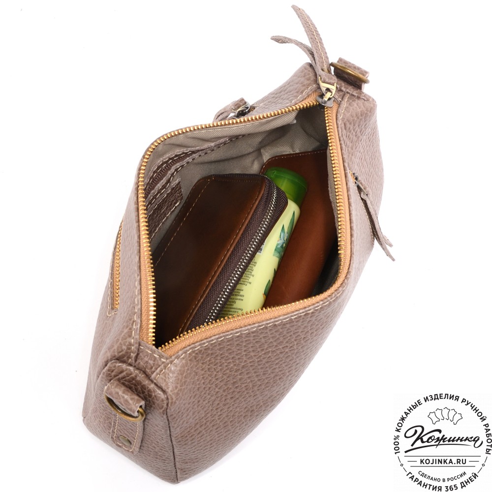 Женская кожаная сумка "Агата" (капучино)