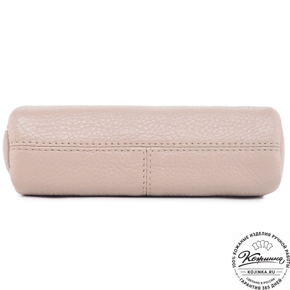  Кожаный клатч "Марта" (пудра)