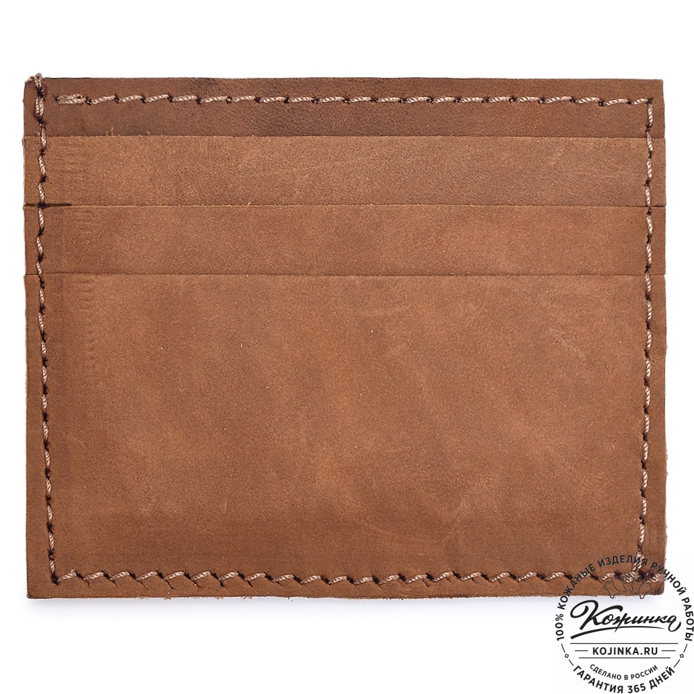  Кожаный картхолдер "Вавилон" (коричневый крейзи)