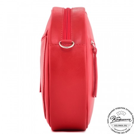  Женская кожаная сумка "Дарья" (красная) 