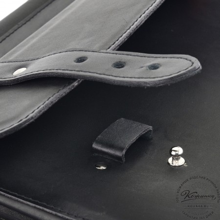 Кожаный портфель-кофр "Корлеоне" (чёрный)