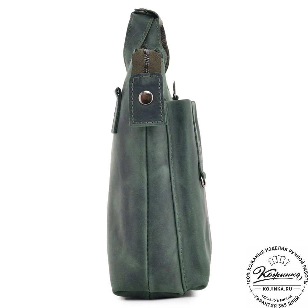  Кожаная деловая сумка "Стюарт" (изумруд)