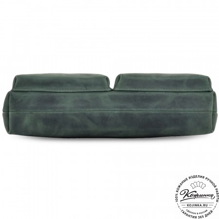  Кожаная деловая сумка "Стюарт" (изумруд)