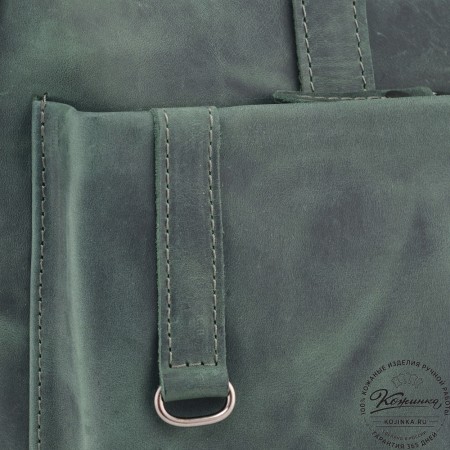  Кожаная деловая сумка "Стюарт" (изумруд)