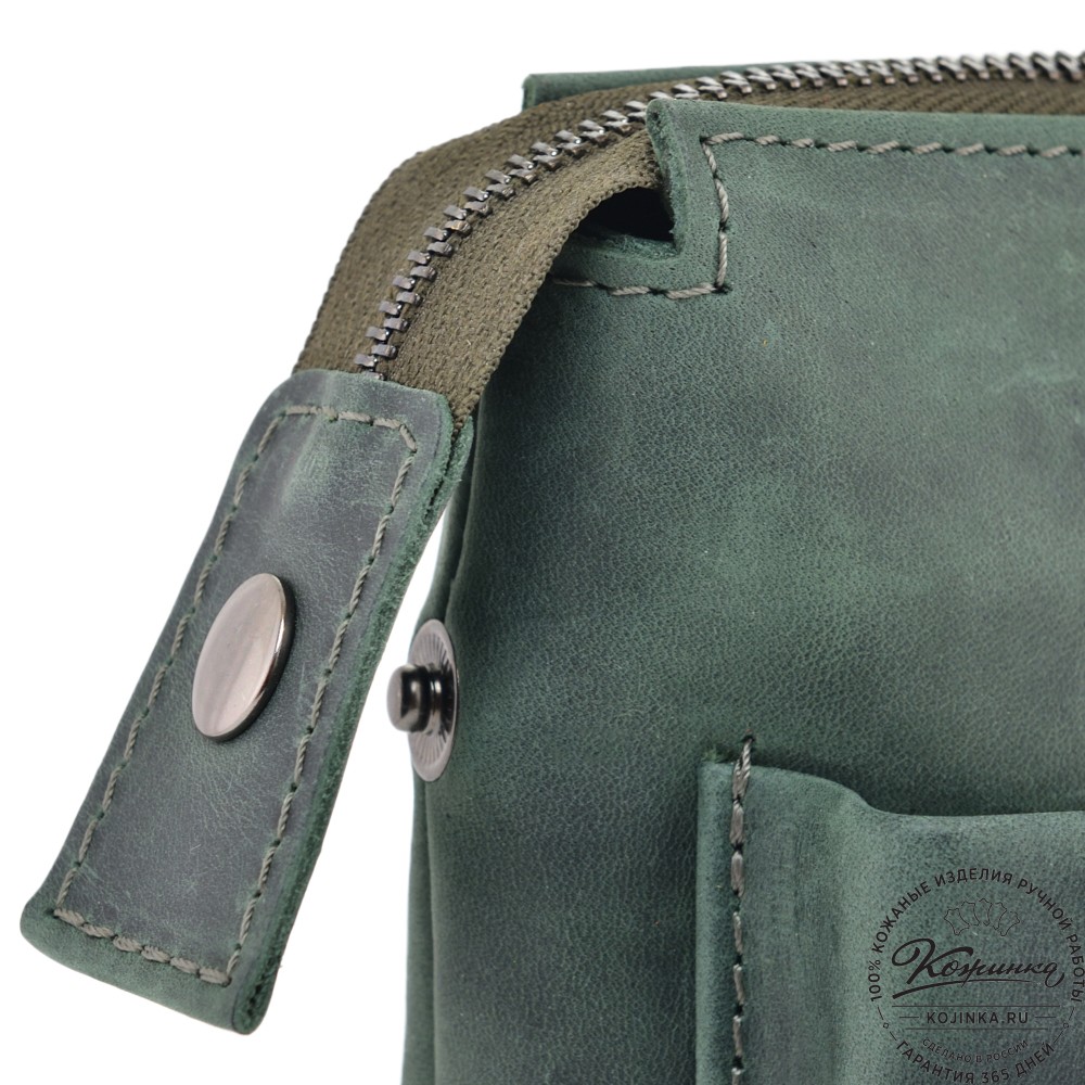  Кожаная деловая сумка "Стюарт" (изумруд)