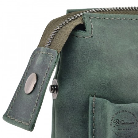  Кожаная деловая сумка "Стюарт" (изумруд)